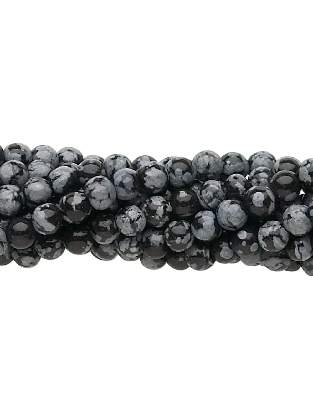 Snowflake Obsidian Gemstone Beads Round 4mm Bulk Lot 100 pcs